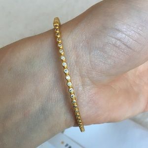 Freida Rothman Pave Hinge Bangle Gold